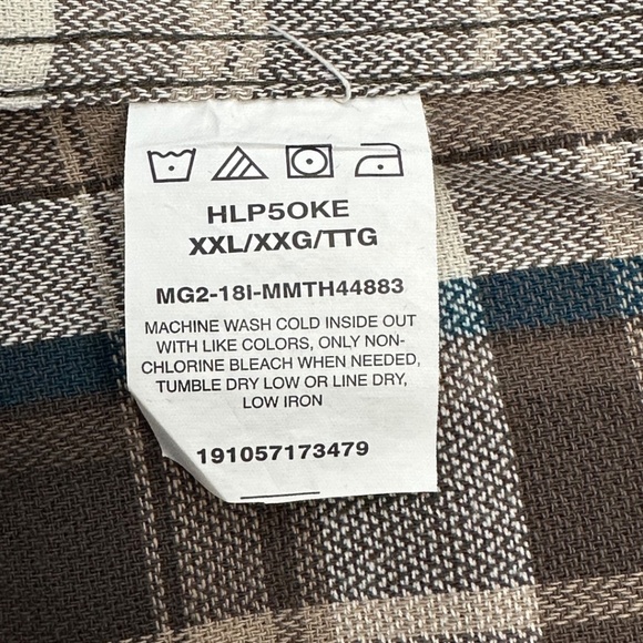 WRANGLER Plaid Long Sleeve Button Down Flannel Shirt - Picture 10 of 10